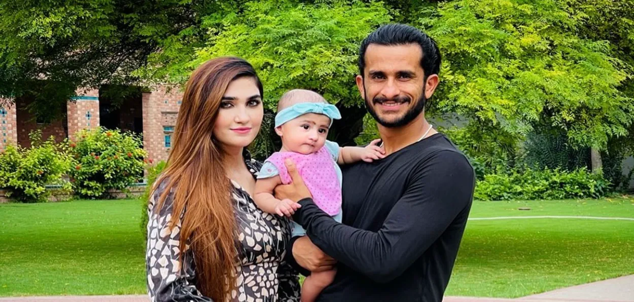 Hasan Ali and Samiya Arzoo with their daughter