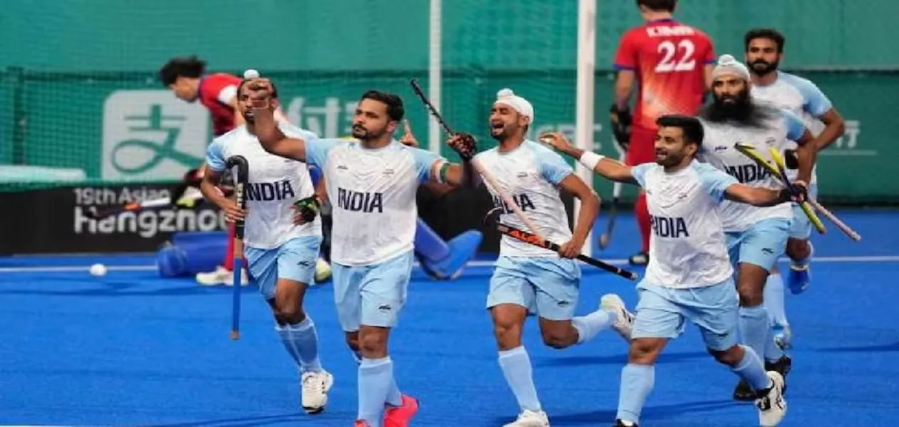 the Indian men's hockey team won gold medal in the Asian Games