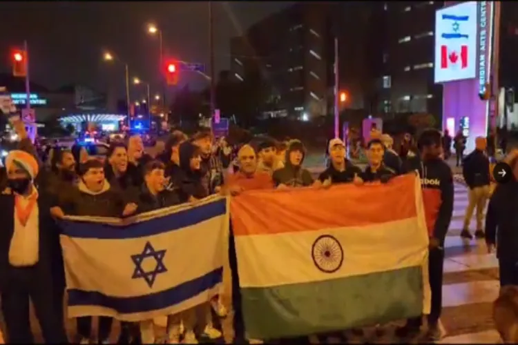 A peaceful protest in Canada in support of Israel