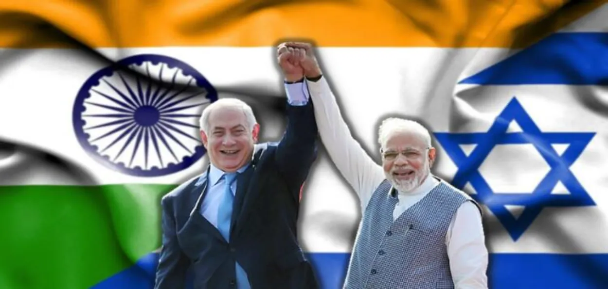 Prime Minister Narendra Modi with Prime Minister Benjamin Netanyahu