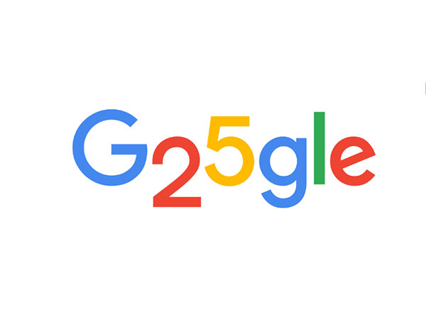 Doodle on its 25the anniversary of Google