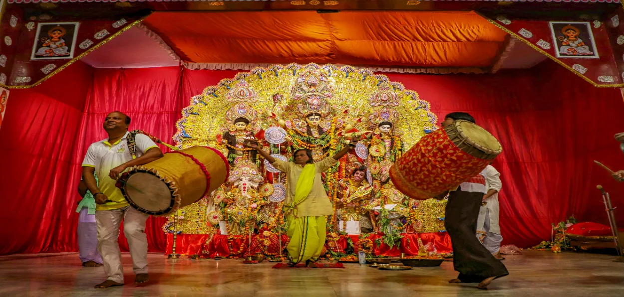A Durga Puja Pandal in New delhi