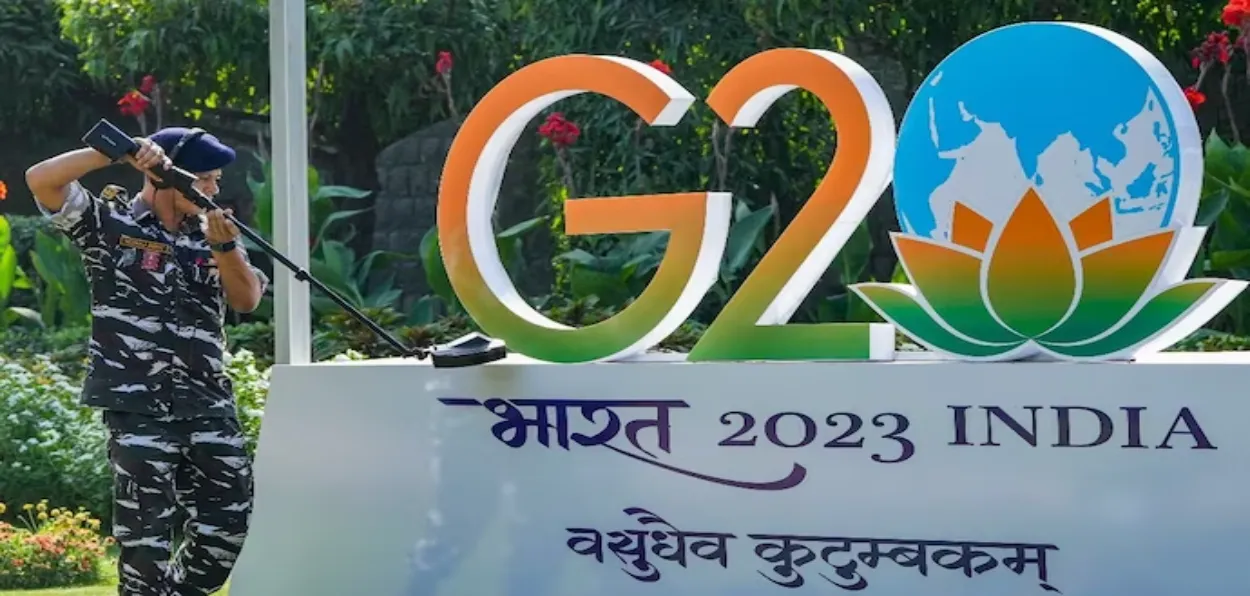 A scene from the venue of G-20 Summit in Delhi
