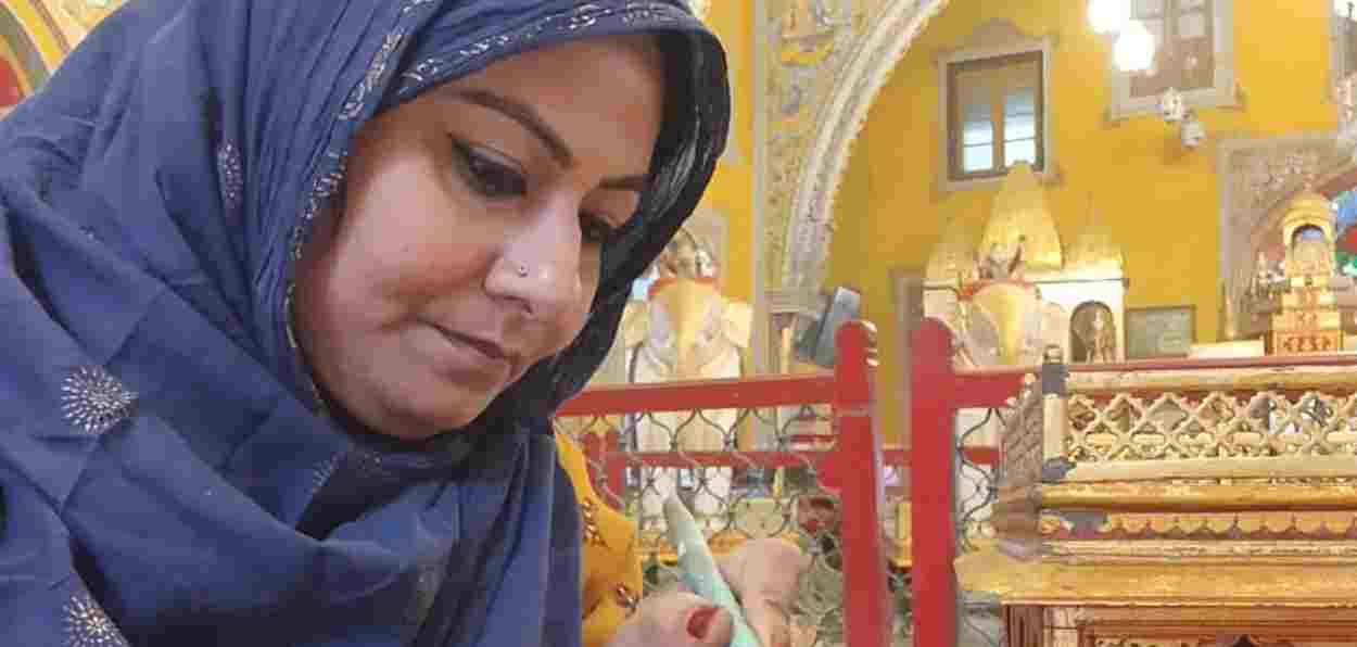 Maimuna Nargis Zaidi engrossed in her work