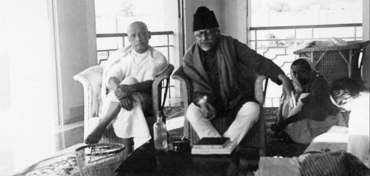 Sardar Vallabhai Patel with Maulana Abul Kalam Azad