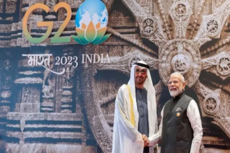 A file picture of UAE President Sheikh Mohammed bin Zayed Al Nahyan with Prime Minister Narendra Modi