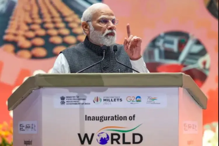 Prime Minister Narendra Modi at the  World Food India