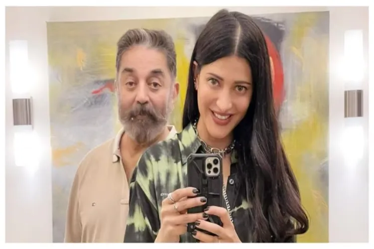 Actor Kamal Haasan and his daughter Shruti Haasan