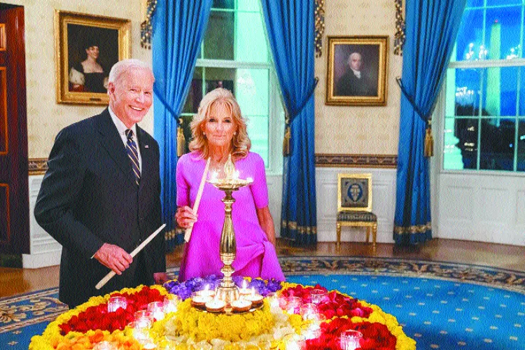 US President Joe Biden, along with his wife Jill Biden celebrated Diwali