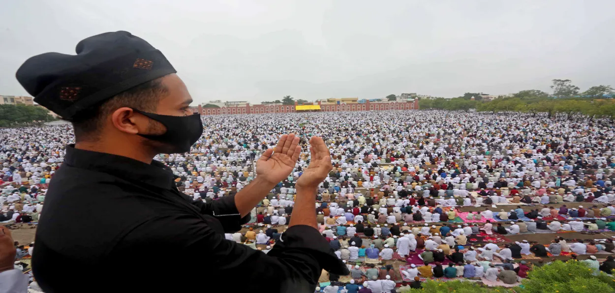 A Muslim praying 