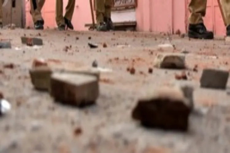 Stone pelting in Nuh