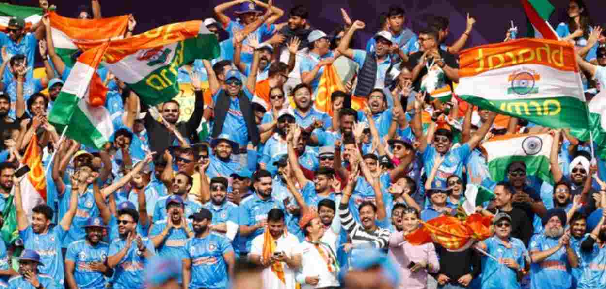 Spectators at Wankhede Stadium during the  India-New Zealand match