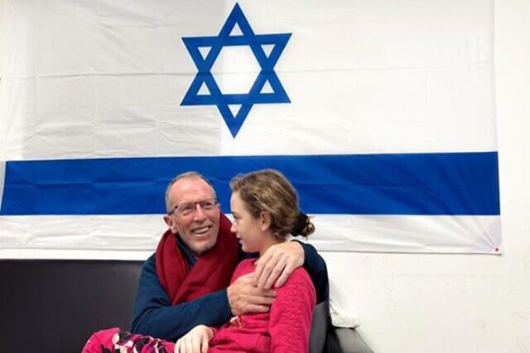 Nine-year-old Irish Israeli girl Emily Hand reunites with her father, Tom Hand
