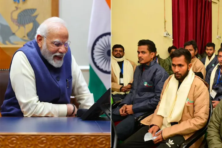 Prime Minister Narendra Modi spoke to the workers who were rescued from the collapsed tunnel