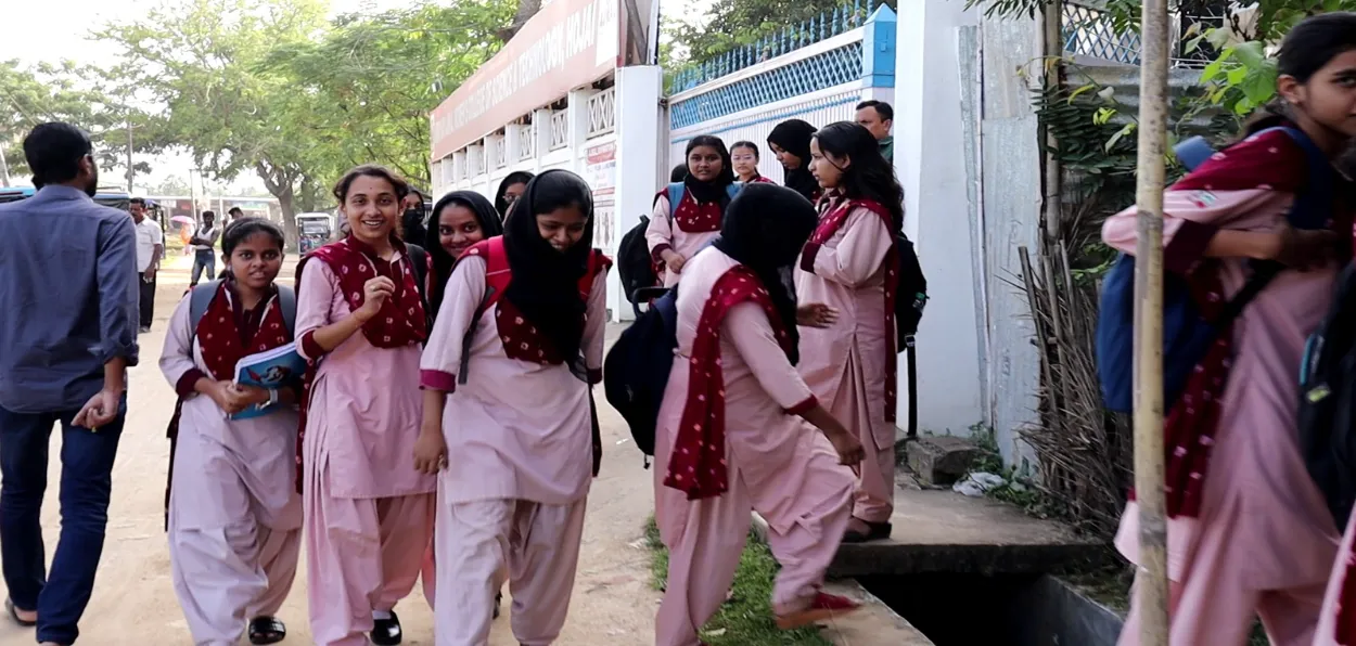 Muslim students in an Assam Muslim school