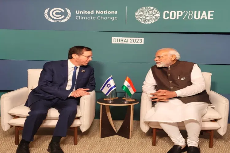 Prime Minister Narendra Modi with the President of Israel, Isaac Herzog on the sidelines of COP28 Summit in Dubai