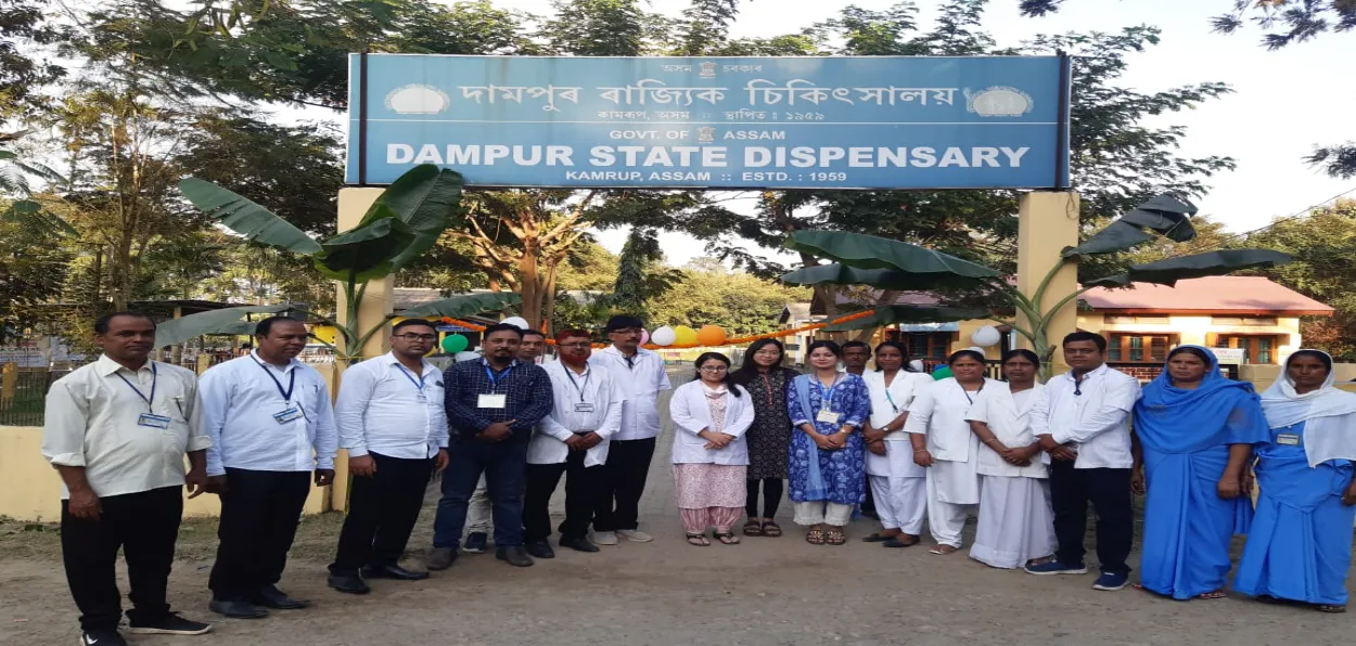 Doctors and paramedics at the local hospital in Dhampur