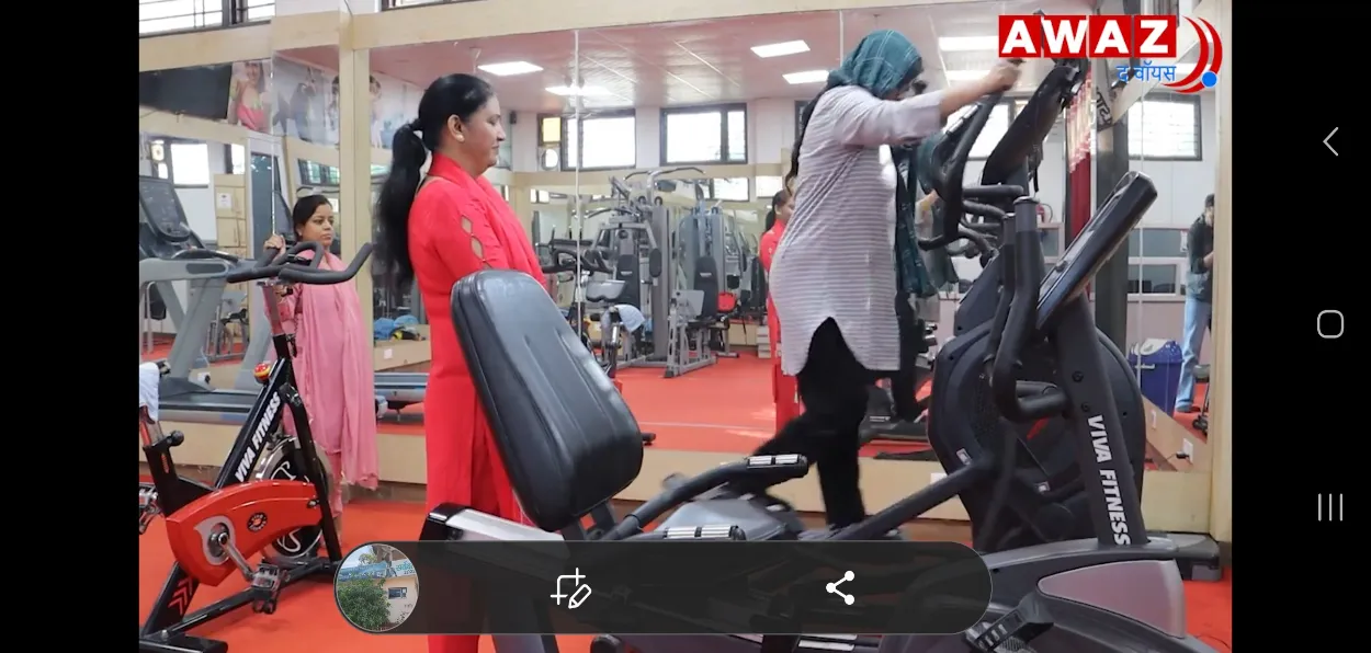 Women of Purkazi at the village gym