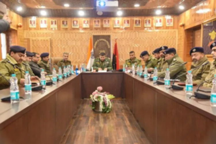 IGP, Kashmir Zone, V.K. Birdi at the security review meeting