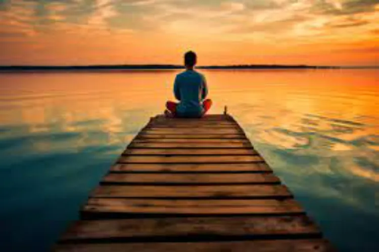  A person in meditation