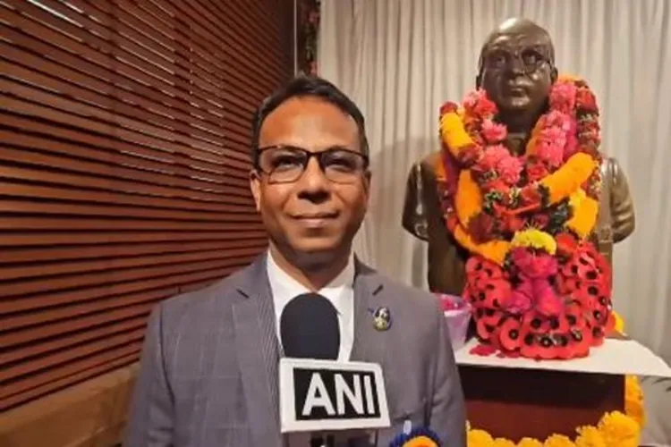 The GS of the Federation of Ambedkarite and Buddhist Organisation UK, Pankaj Shamkunwa