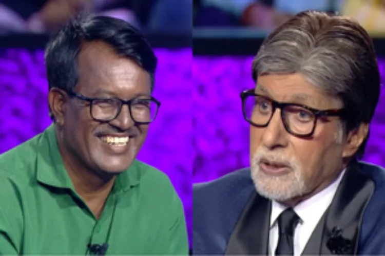 A KBC contestant with actor Amitabh Bachchan
