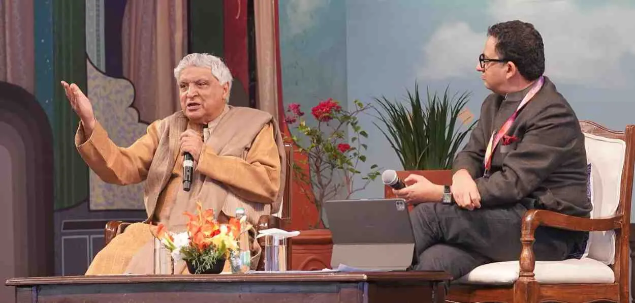 Javed Akhtar with Saif Mehmood at Jashn-e-rekhta