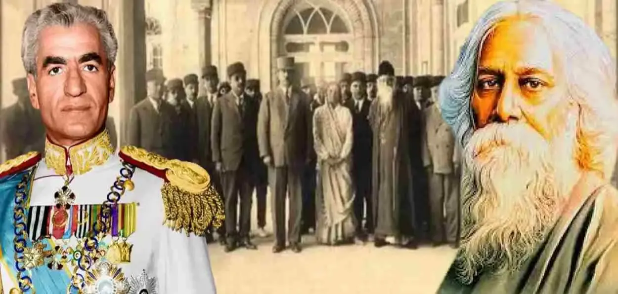Rabindranath Tagore, Raza Shah pehalvi