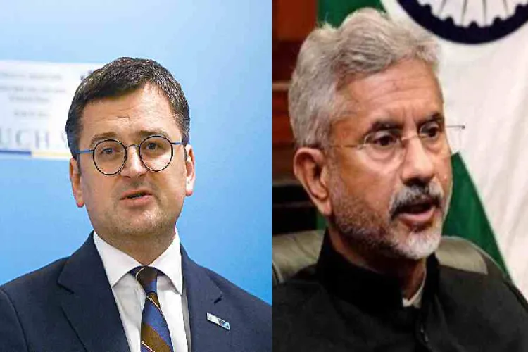 Ukrainian Foreign Minister Dymtro Kuleba and Minister of External Affairs S Jaishankar