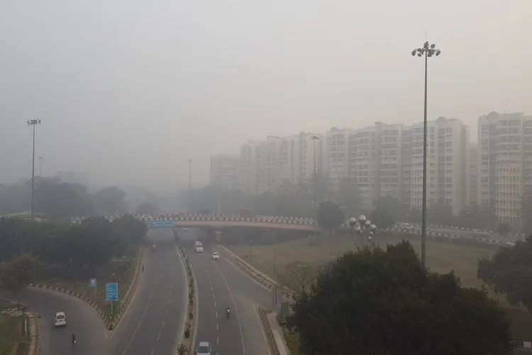 A Delhi area on Sunday morning