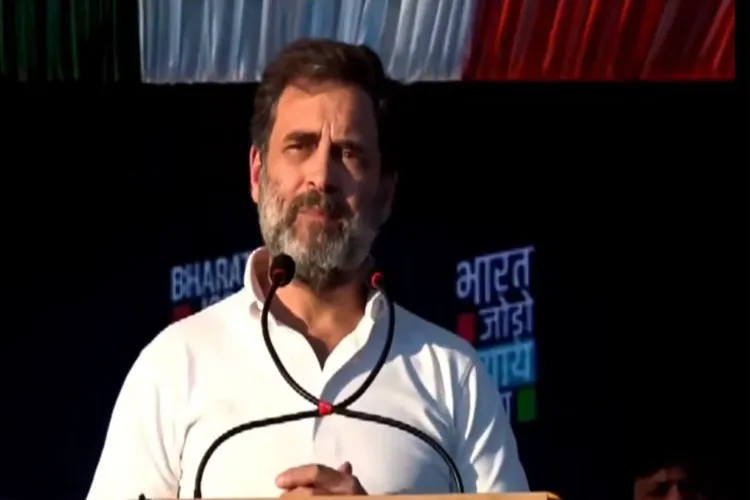 Congress leader Rahul Gandhi at the launch of the Bharat Jodo Nyay Yatra in Manipur