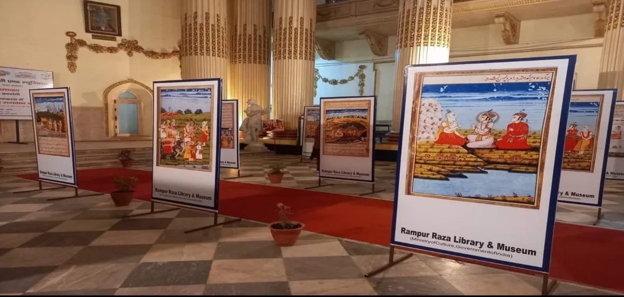 The Ramayana painting displayed in the Rampur Raza library and museum