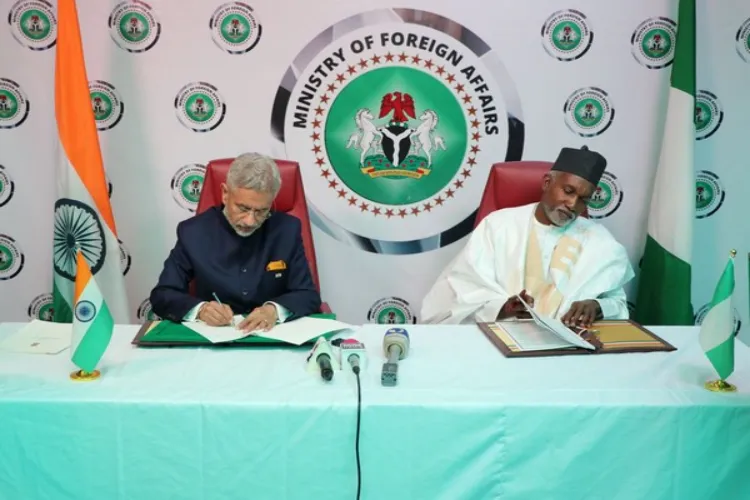 External Affairs Minister S. Jaishankar with Nigerian Foreign Minister  Yusuf Tuggar