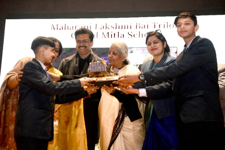 Finance Minister Nirmala Sithraman with students