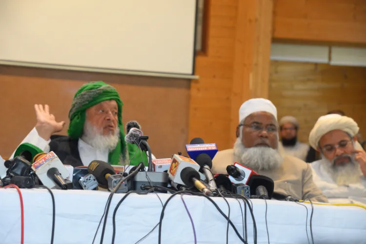 Muslim leaders addressing media in Delhi