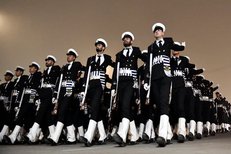 Marching contingent of the Indian Coast Guard in Republic Day Parade