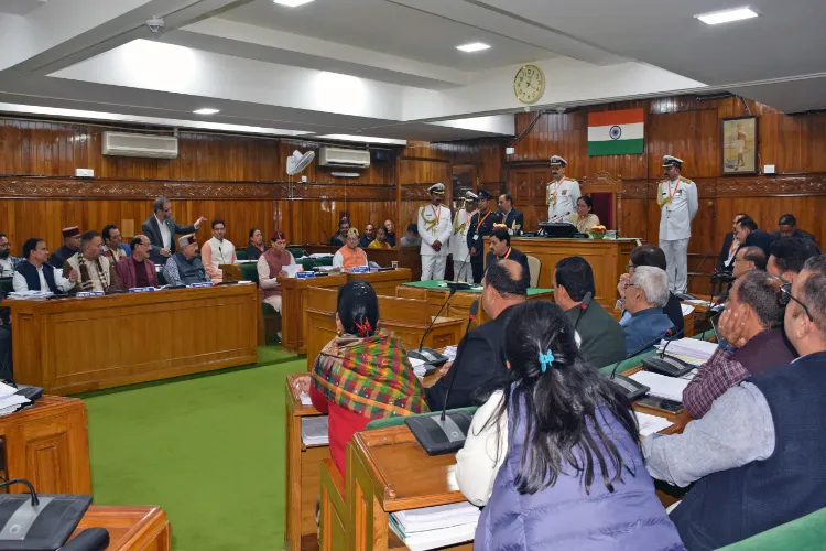 A scene inside the Uttarakhand Legislative Assembly