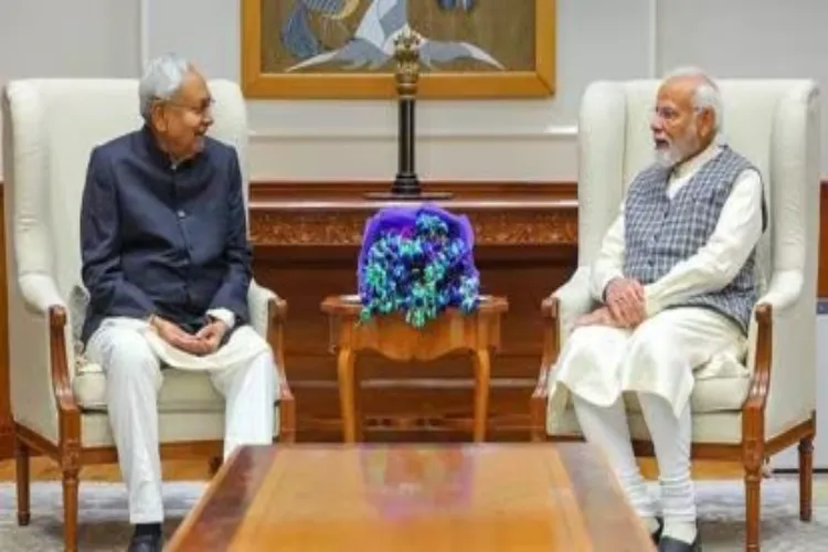 Prime Minister Narendra Modi with Bihar Chief Minister Nitish Kumar