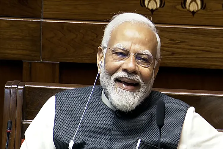 Prime Minister Narendra Modi in Lok Sabha