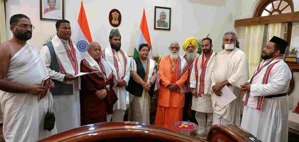 Leaders of different faiths at Parliament of religions summit in Manipur (X)