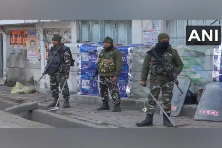 Security personnel keeping vigil in the violence- hit area of Haldwani