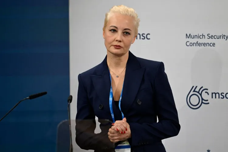 Yulia Navalnaya, the widow of Russian opposition leader Alexei Navalny