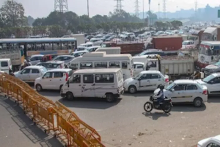 Barricades to deter the farmers' ‘Delhi Chalo' march