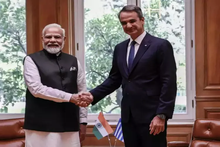Prime Minister Narendra Modi met Greece Prime Minister Kyriakos Mitsotakis