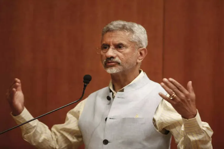 External Affairs Minister S. Jaishankar addressing a gathering at the Raisina Dialogue in Delhi