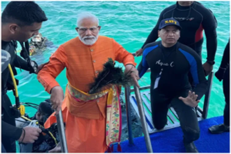 Prime Minister Narendra Modi in Dwarka