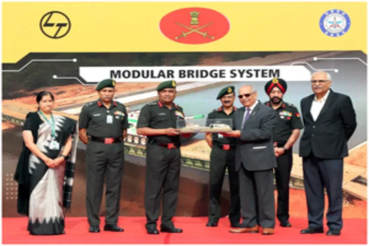 The Ministry of Defence displayed the indigenously developed Modular Bridge
