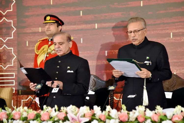 PML-N leader Shehbaz Sharif was administered oath by President Arif Alvi 