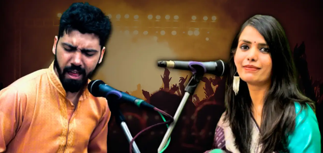 Musician couple Ghulam Hasan Khan and Shivani Singh