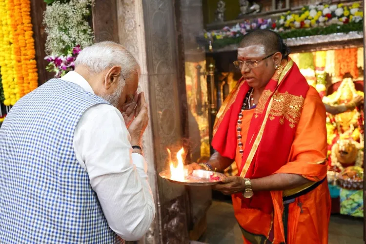 Prime Minister Narendra Modi at Sri Ujjaini Mahakali Temple 